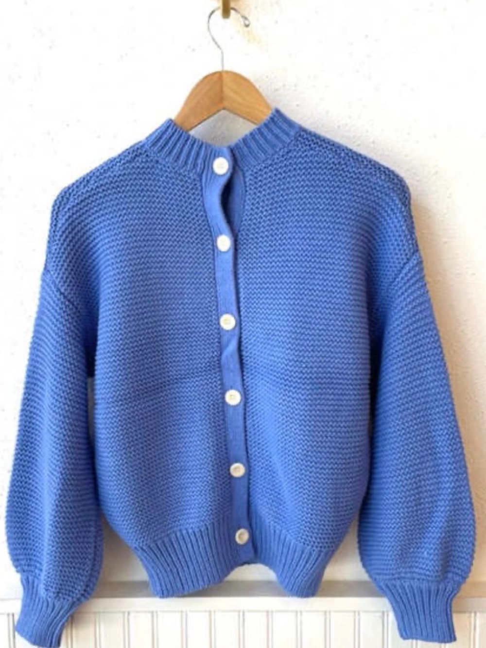 Alex Mill Nico Reversible Cotton Cardigan French Blue XS